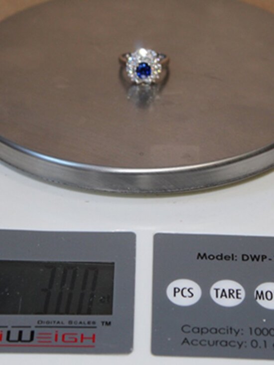 18K Sapphire and Diamond Ring 2.23 Carats - Picture 11 of 11